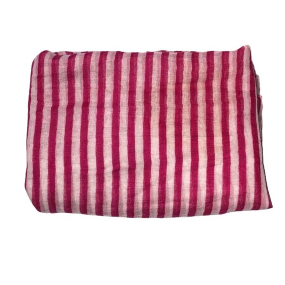 Maurices Pink and White Striped Infinity Scarf - Picture 5 of 5